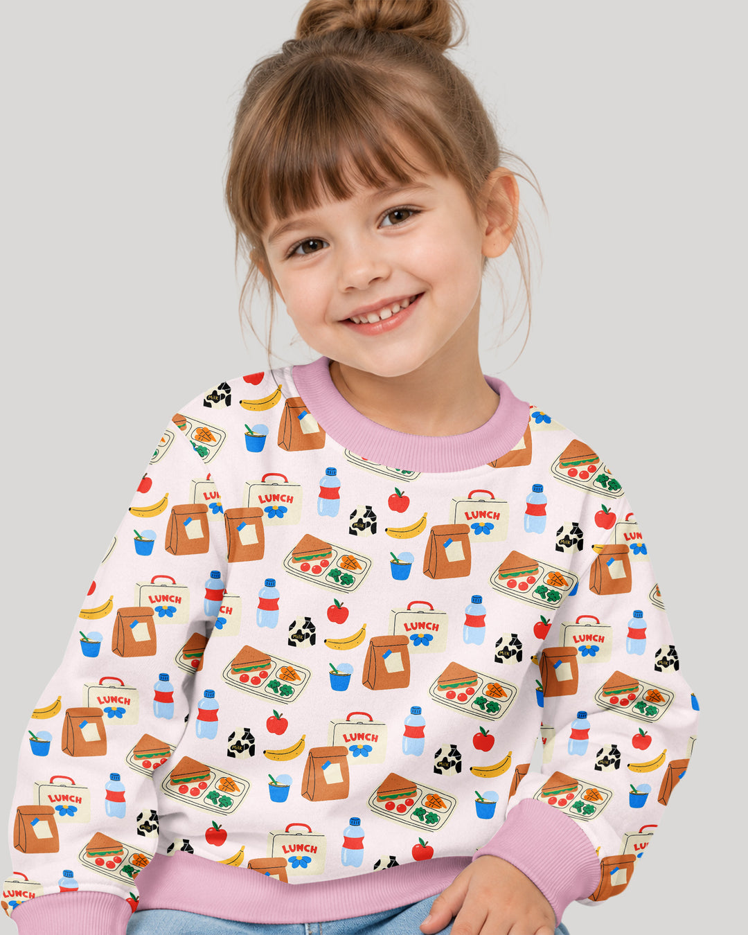Template Damen-Rundhals-Sweatshirt aus Bambus