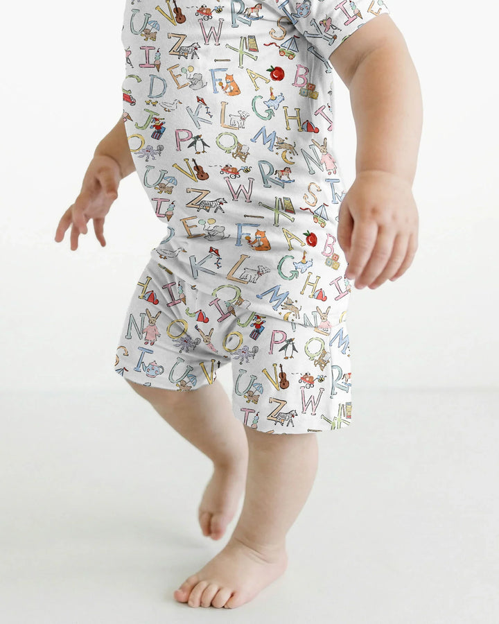 Schlafanzug-Set zweiteilig, kurze Ärmel, kurze Hose, Bambus