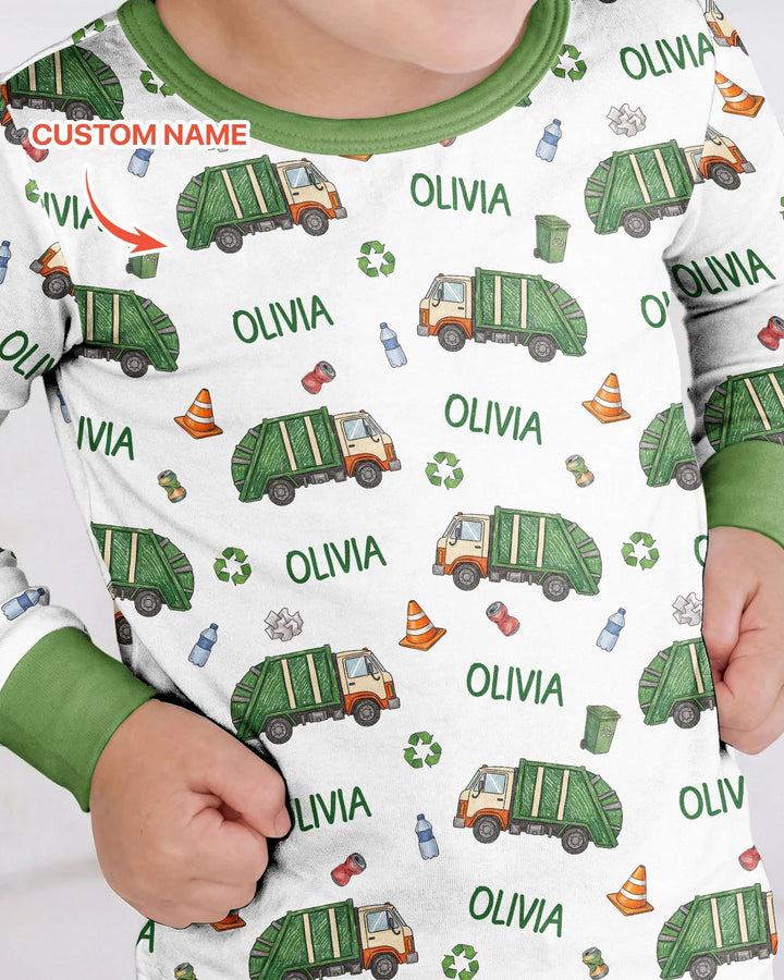 Zweiteiliges Langarm-Pyjama-Set mit Sommerfrüchten