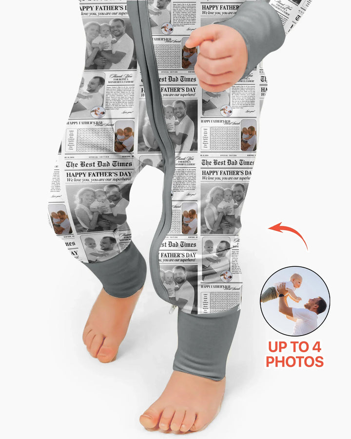 Gerippte Babykleidung mit individuellem Foto - Weich &amp; Skizzenhaft