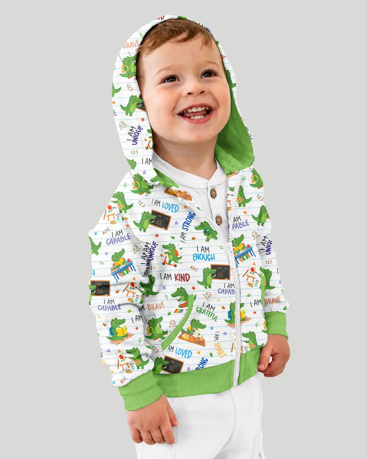Brave Gator Days Bamboo Zip Hoodie
