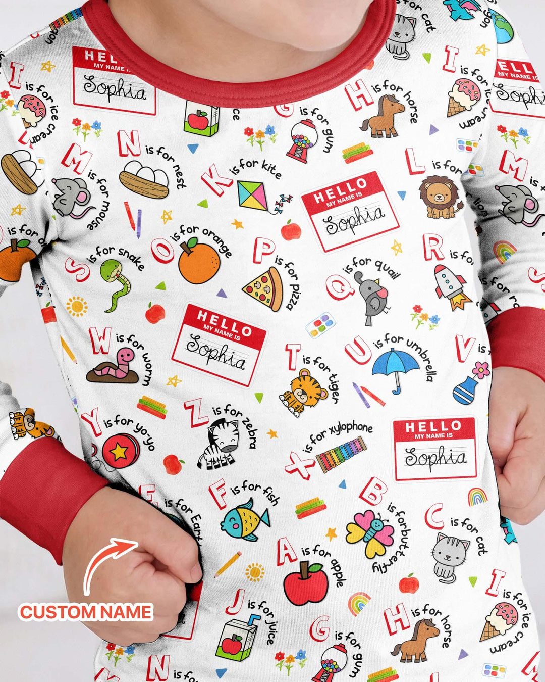 Zweiteiliges Langarm-Pyjama-Set mit Sommerfrüchten