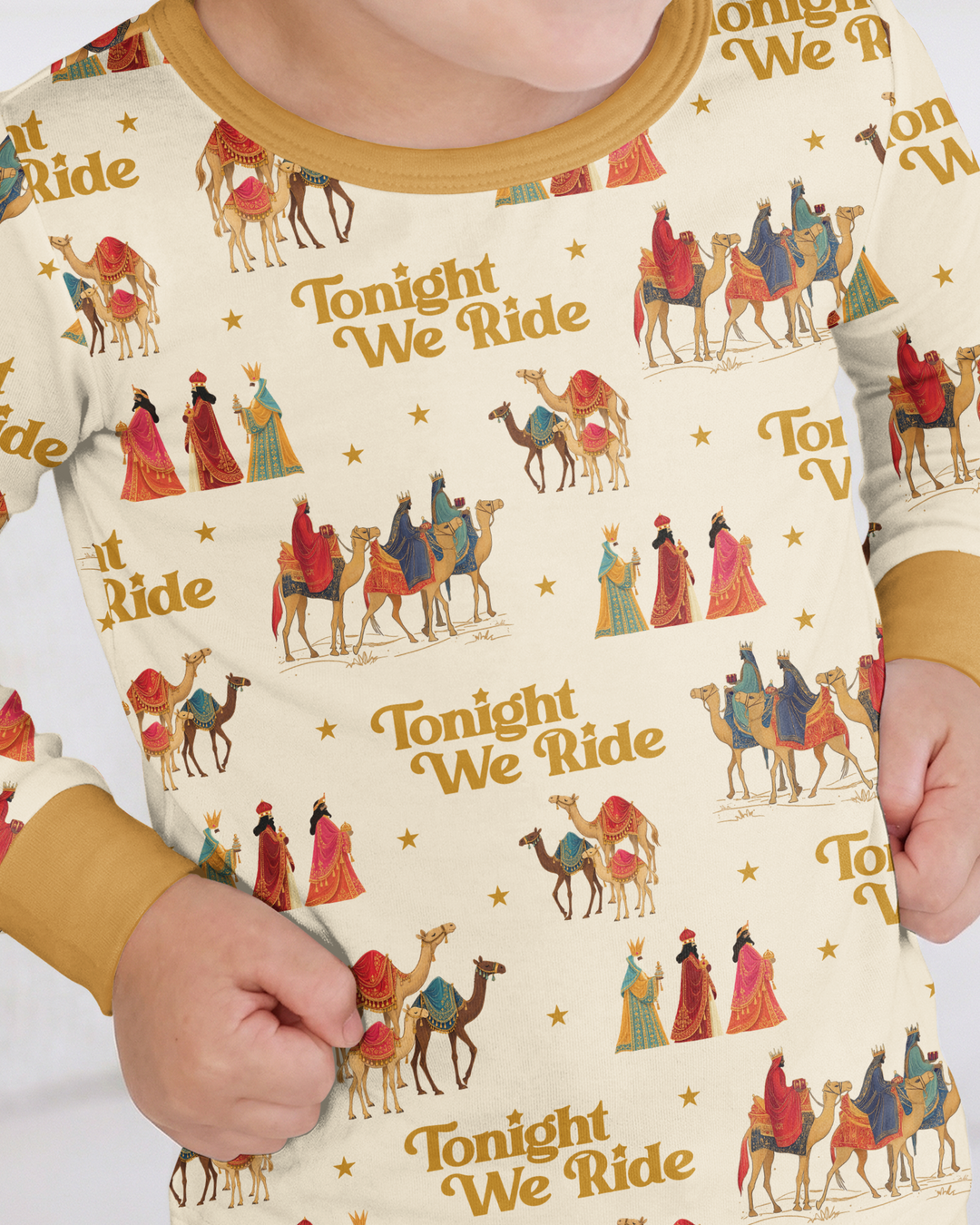 Tonight We Ride Christmas Bamboo Two Piece Long Sleeve Pajama Set