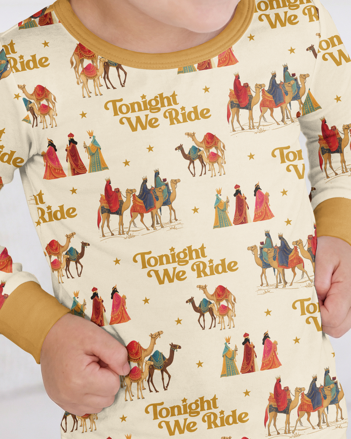 Tonight We Ride Christmas Bamboo Two Piece Long Sleeve Pajama Set