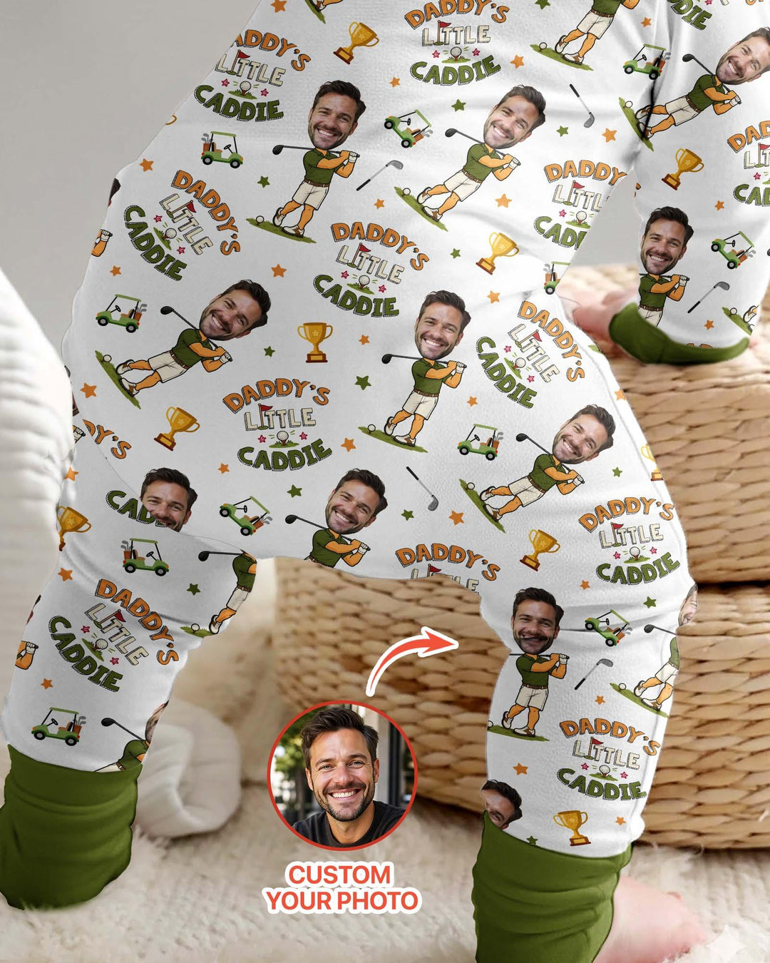 Gerippte Babykleidung mit individuellem Foto - Weich &amp; Skizzenhaft
