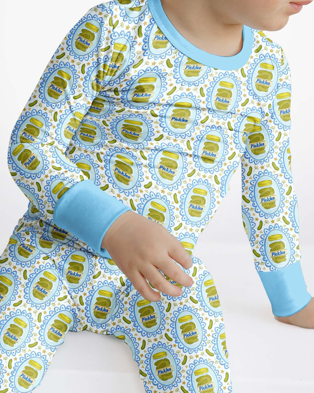 Zweiteiliges Langarm-Pyjama-Set mit Sommerfrüchten