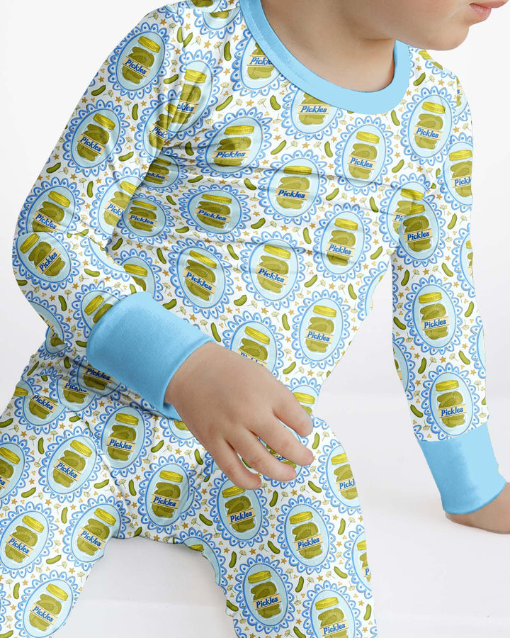 Zweiteiliges Langarm-Pyjama-Set mit Sommerfrüchten