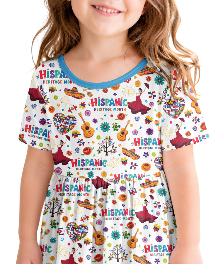 Fiesta Hispanic Heritage Month Bamboo Twirl Dress