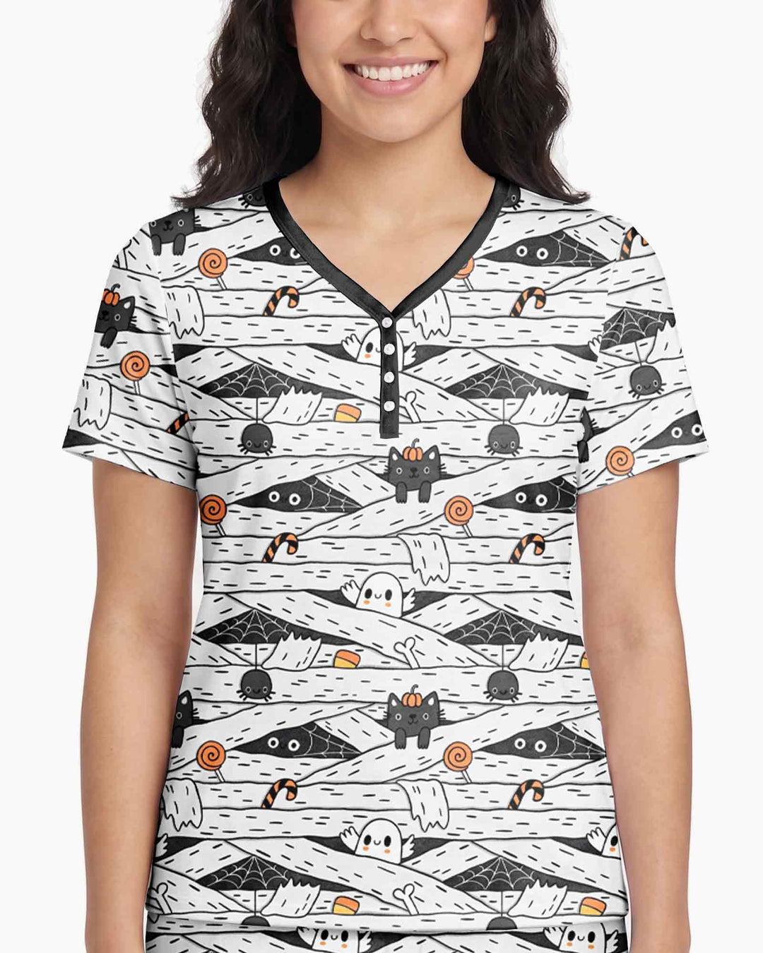 Little Mummy Crew Bamboo Women Short Sleeve Short Pajama Set