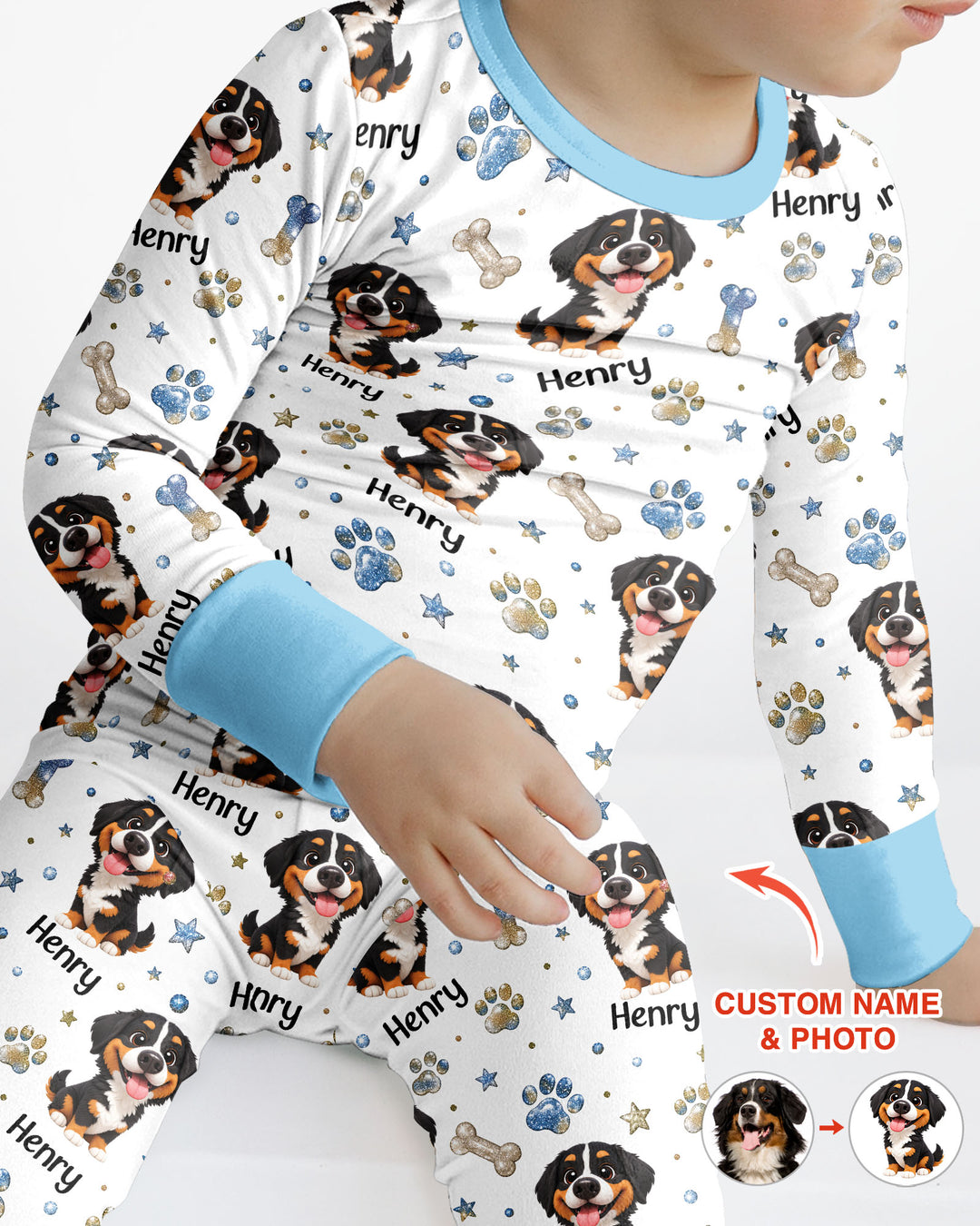 Little Cute Dogs Bamboo Two Piece Long Sleeve Pajama Set