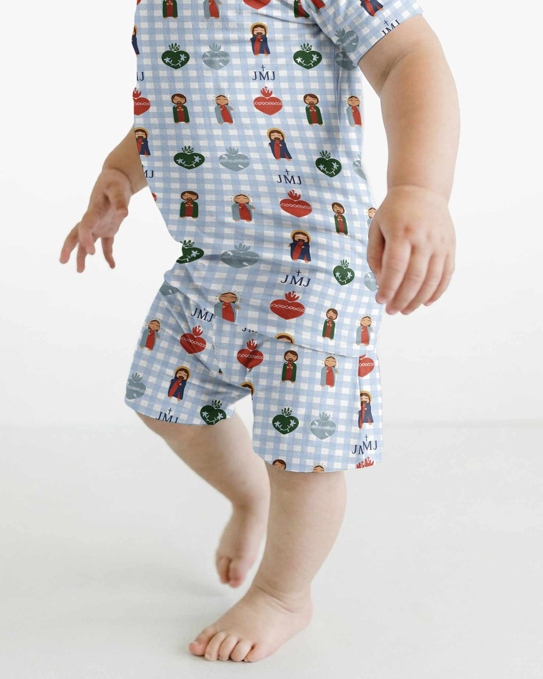 Holy Family Bamboo Two Piece Short Sleeve Shorts Pajama Set