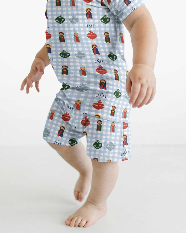 Holy Family Bamboo Two Piece Short Sleeve Shorts Pajama Set