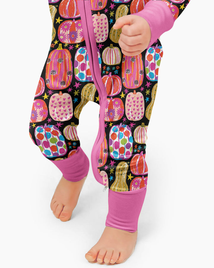 Funky Fall Pumpkins Bamboo Convertible Zippy