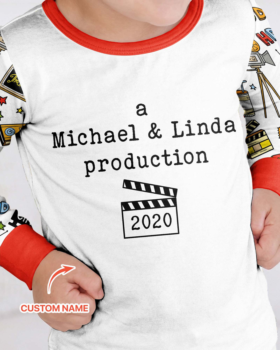 Zweiteiliges Langarm-Pyjama-Set mit Sommerfrüchten