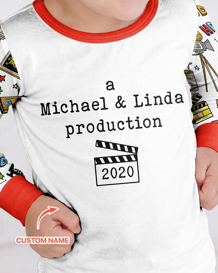 Zweiteiliges Langarm-Pyjama-Set mit Sommerfrüchten