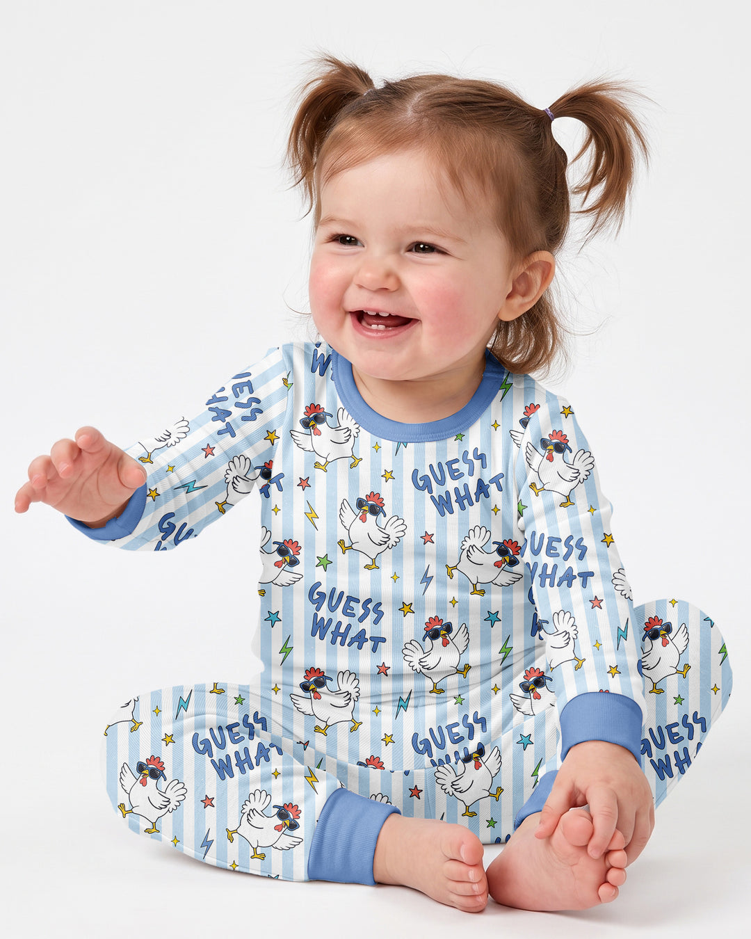 Guess What? Chicken Butt! Bamboo Two Piece Long Sleeve Pajama Set