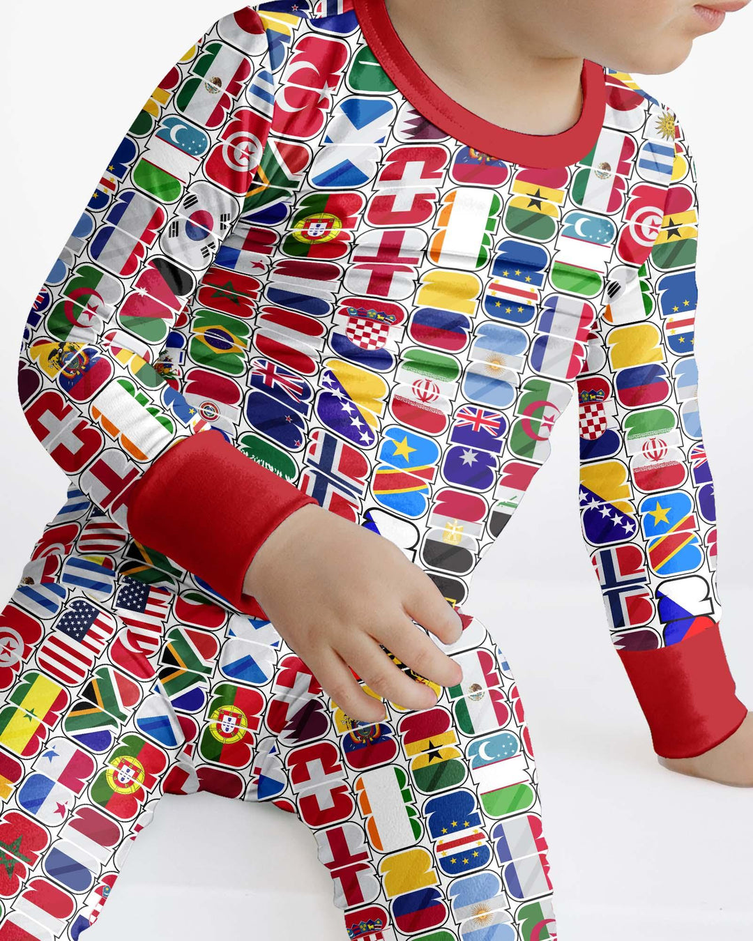 Zweiteiliges Langarm-Pyjama-Set mit Sommerfrüchten
