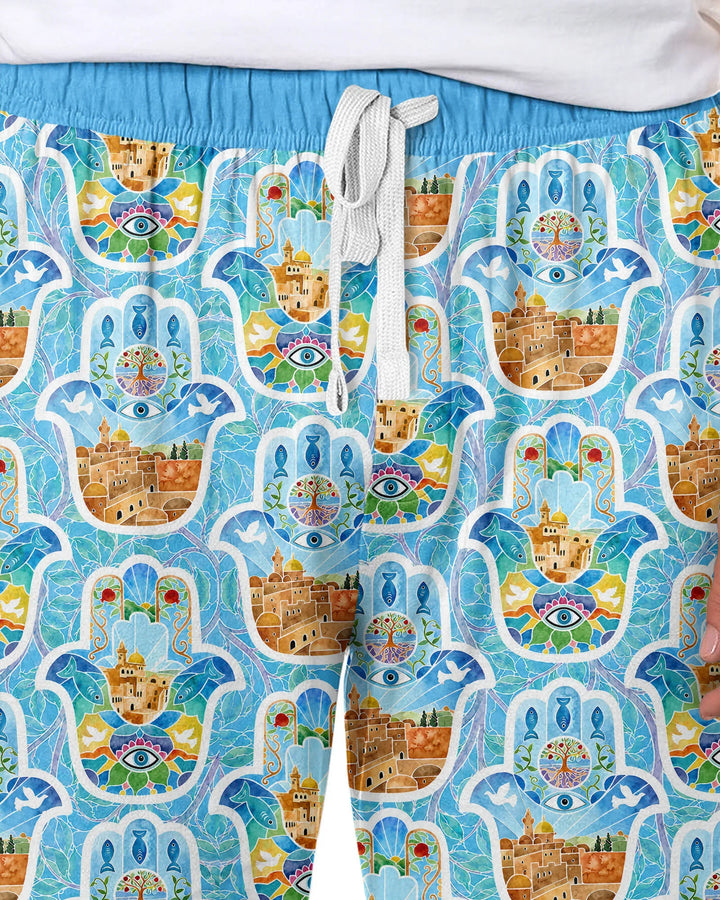 Hamsa Hand Bamboo Men's Pajama Set