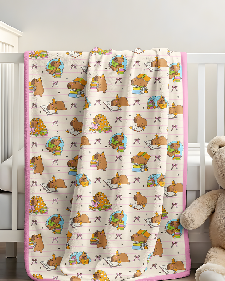 Sweet Study Capy Bamboo Blanket