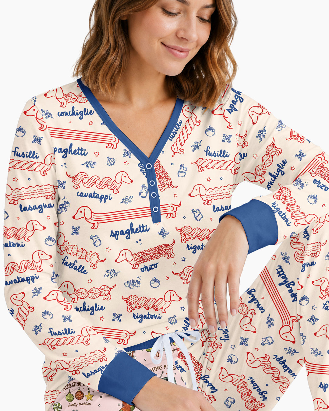 Dachshund Spagetti Bamboo Women Pajama Set