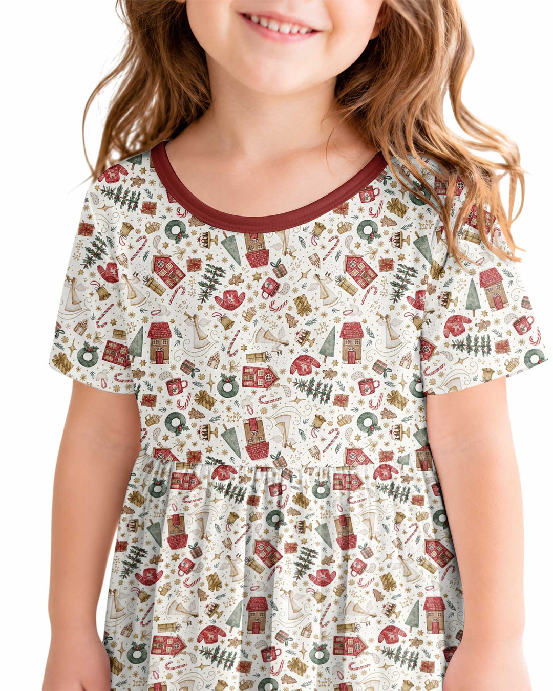 Magical Christmas Story Bamboo Twirl Dress