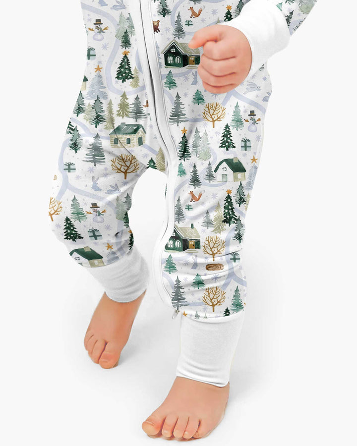 Winter Woodland Village Bamboo Convertible Zippy