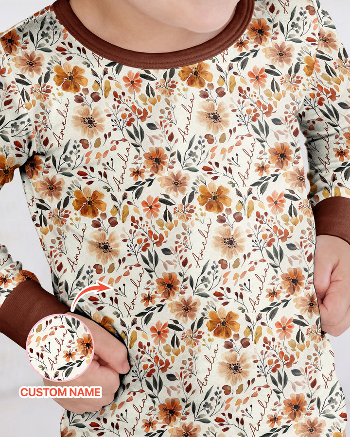 Zweiteiliges Langarm-Pyjama-Set mit Sommerfrüchten
