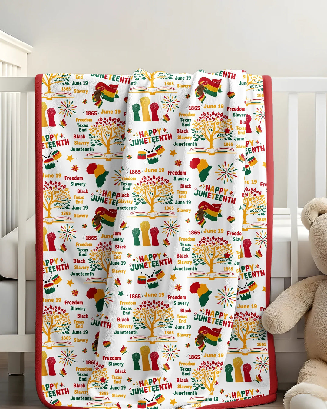 Happy Juneteenth Bamboo Blanket