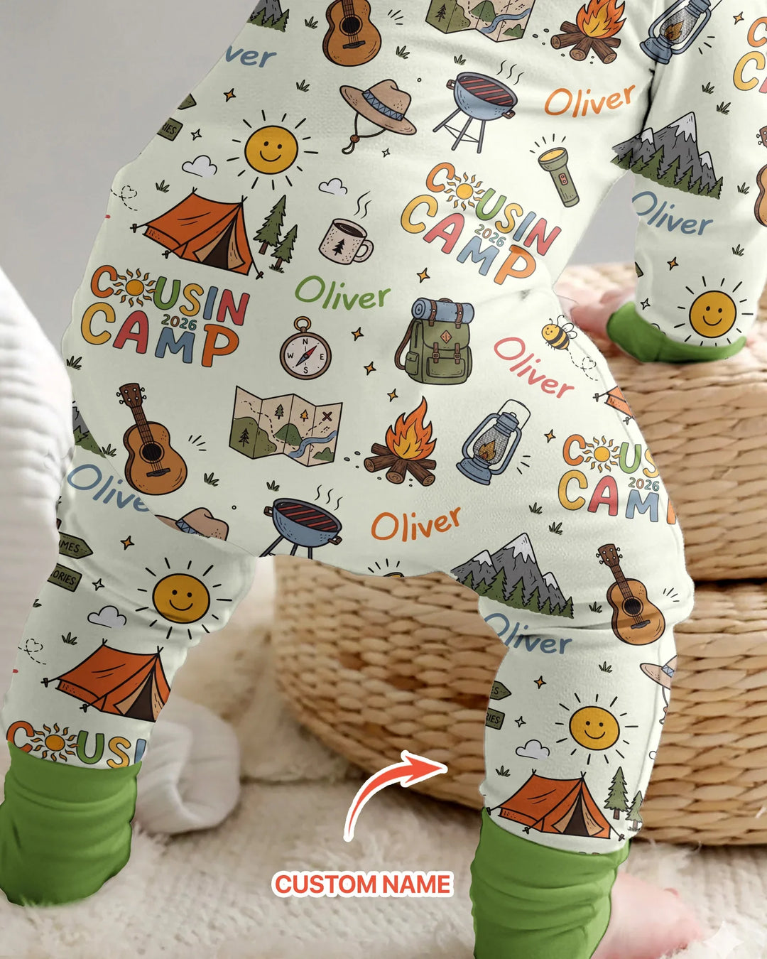 Gerippte Babykleidung mit individuellem Foto - Weich &amp; Skizzenhaft