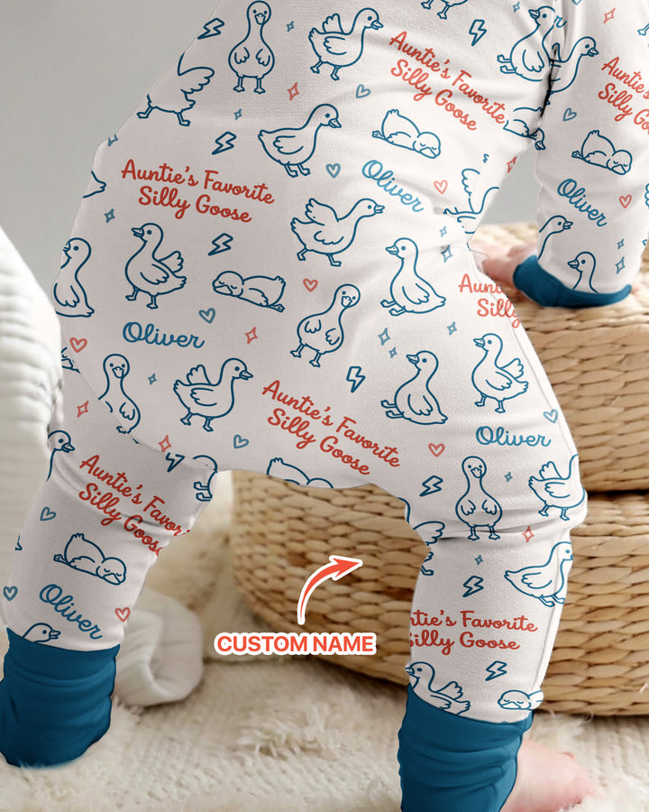 Custom Name Auntie's Favorite Silly Goose Bamboo Convertible Zippy