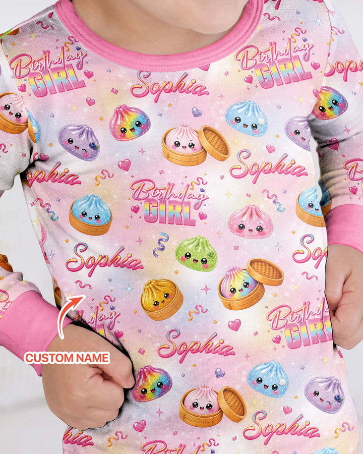 Zweiteiliges Langarm-Pyjama-Set mit Sommerfrüchten