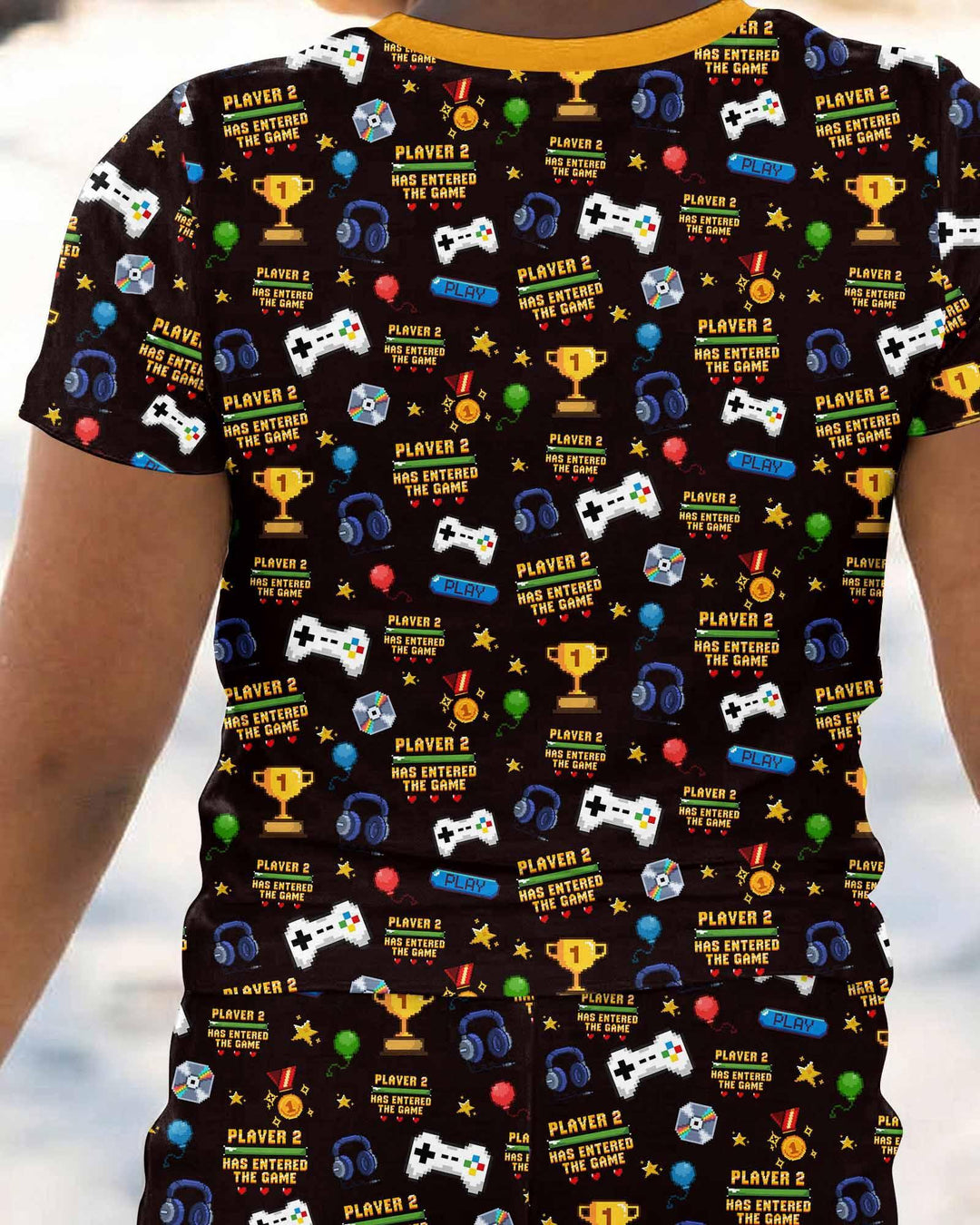 Zweiteiliges, kurzärmliges Pyjama-Set mit Marienkäfern