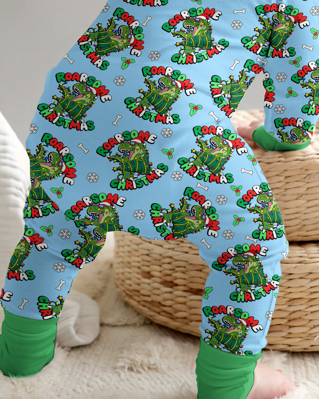 Merry Roarsome Christmas  Bamboo Convertible Zippy