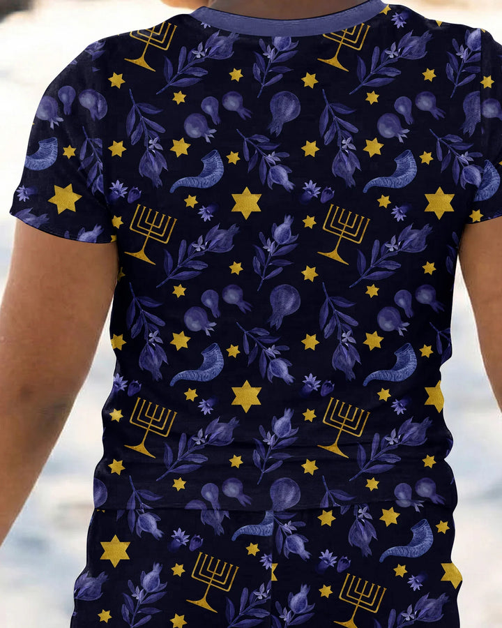 Zweiteiliges, kurzärmliges Pyjama-Set mit Marienkäfern