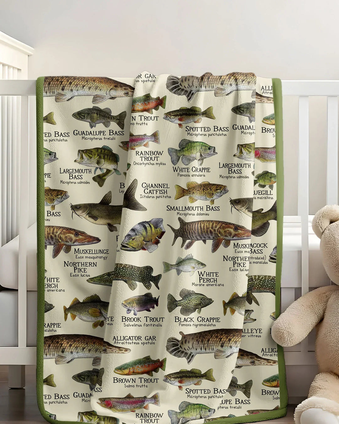 Fish Of America Bamboo Blanket