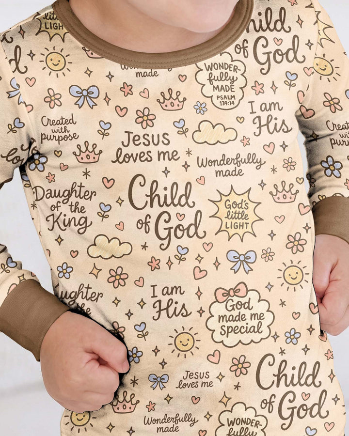 Zweiteiliges Langarm-Pyjama-Set mit Sommerfrüchten