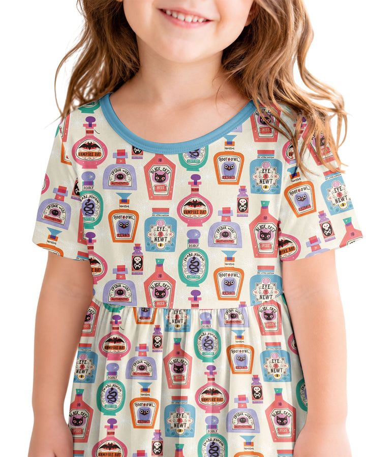 Retro Halloween Potions Bamboo Twirl Dress
