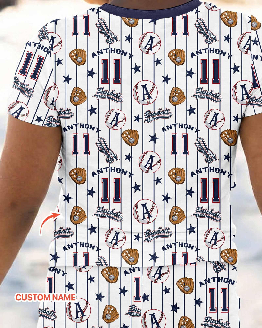 Zweiteiliges, kurzärmliges Pyjama-Set mit Marienkäfern