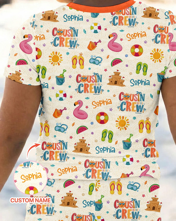 Zweiteiliges, kurzärmliges Pyjama-Set mit Marienkäfern