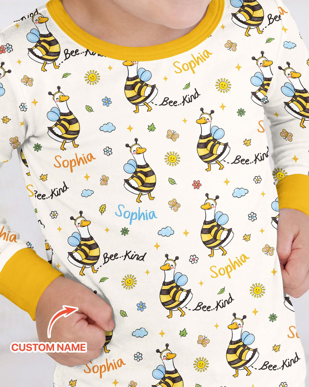 Zweiteiliges Langarm-Pyjama-Set mit Sommerfrüchten