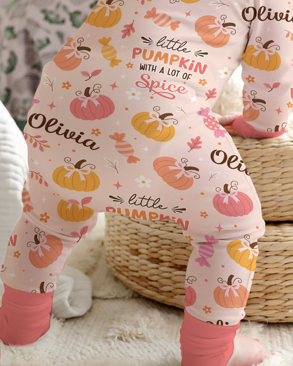 Custom Name Little Pumpkin With A Lot Of Spice Bamboo Convertible Zippy