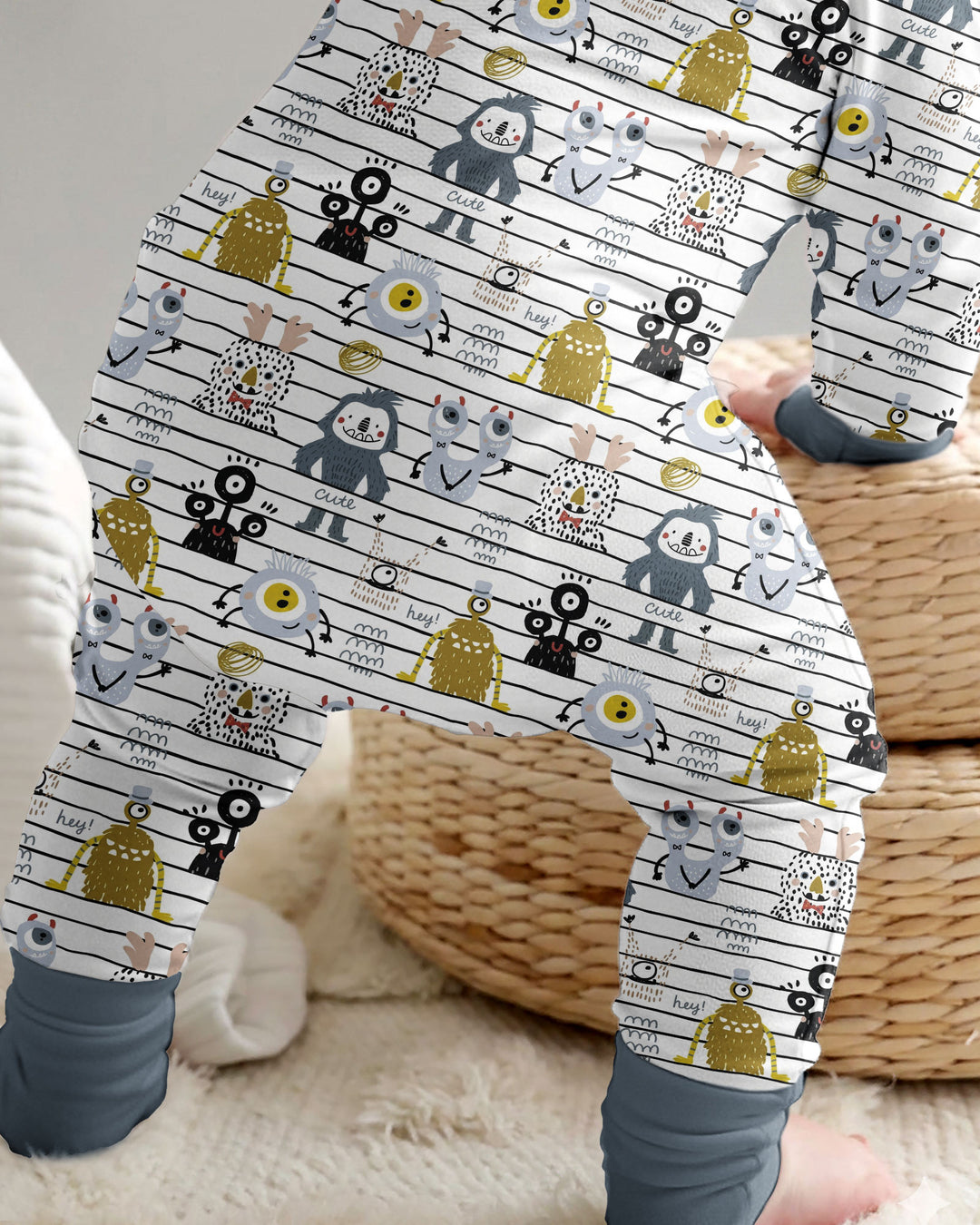 Playful Monster Friends Bamboo Convertible Zippy