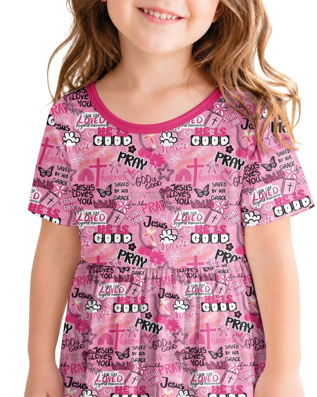 Pink Faith & Grace Bamboo Twirl Dress