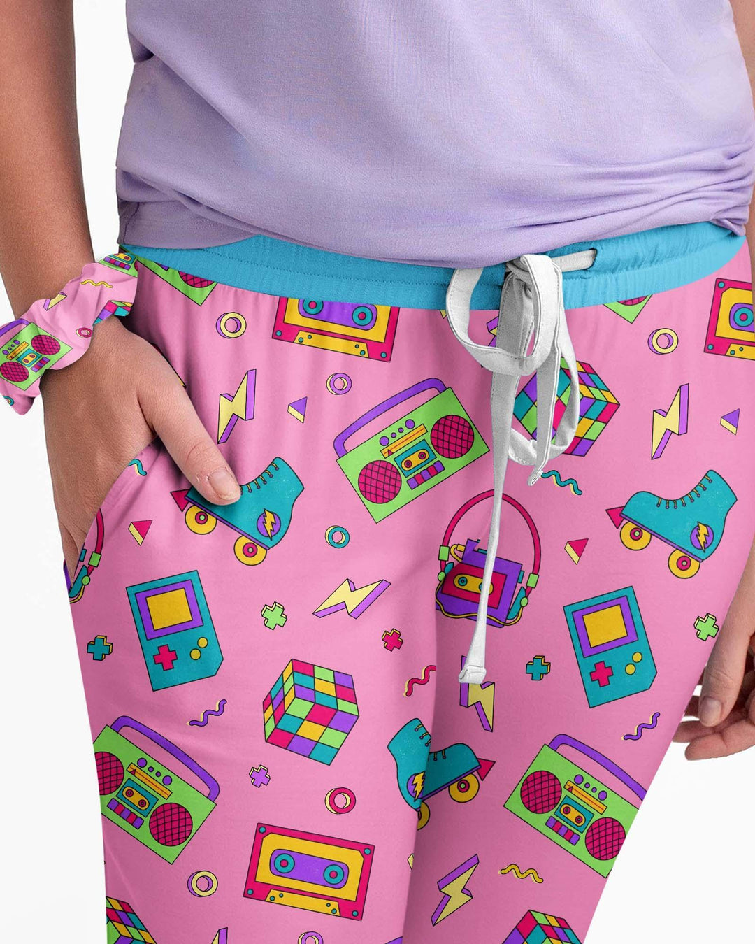 80s Retro Neon Bamboo Women Pajama Set