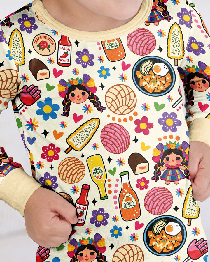 Little Mexican Fiesta Bamboo Two Piece Long Sleeve Pajama Set