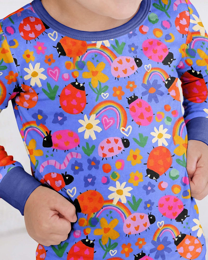 Lady Bugs Bamboo Two Piece Long Sleeve Pajama Set