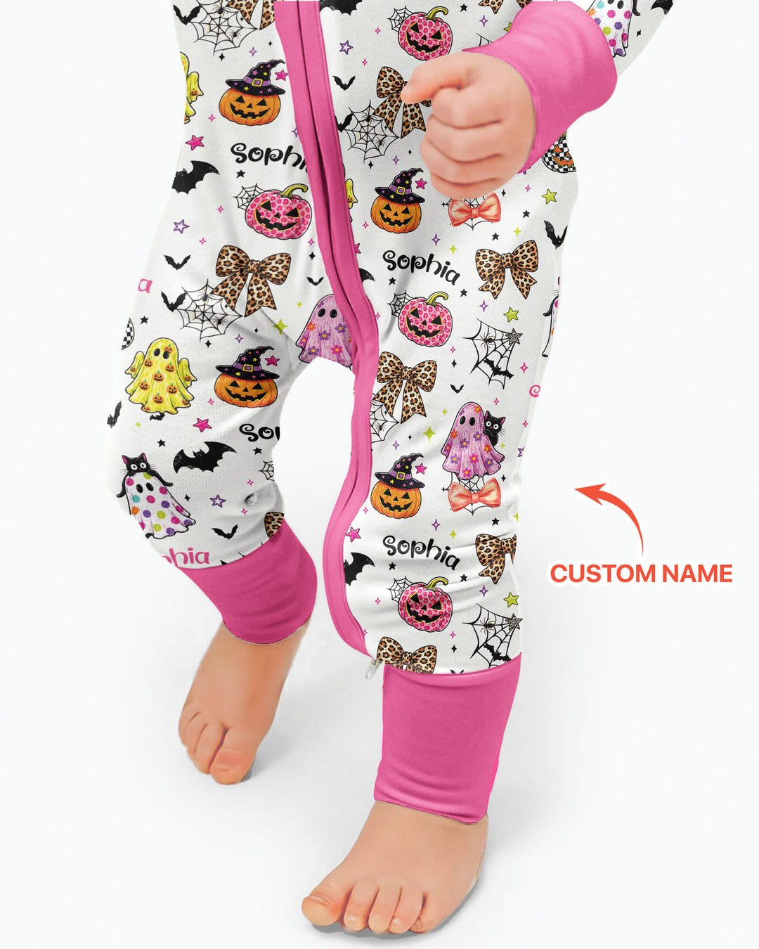 Custom Name Coquette Summerween Bamboo Convertible Zippy