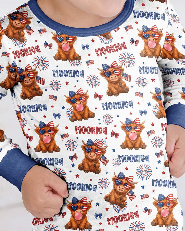 Zweiteiliges Langarm-Pyjama-Set mit Sommerfrüchten