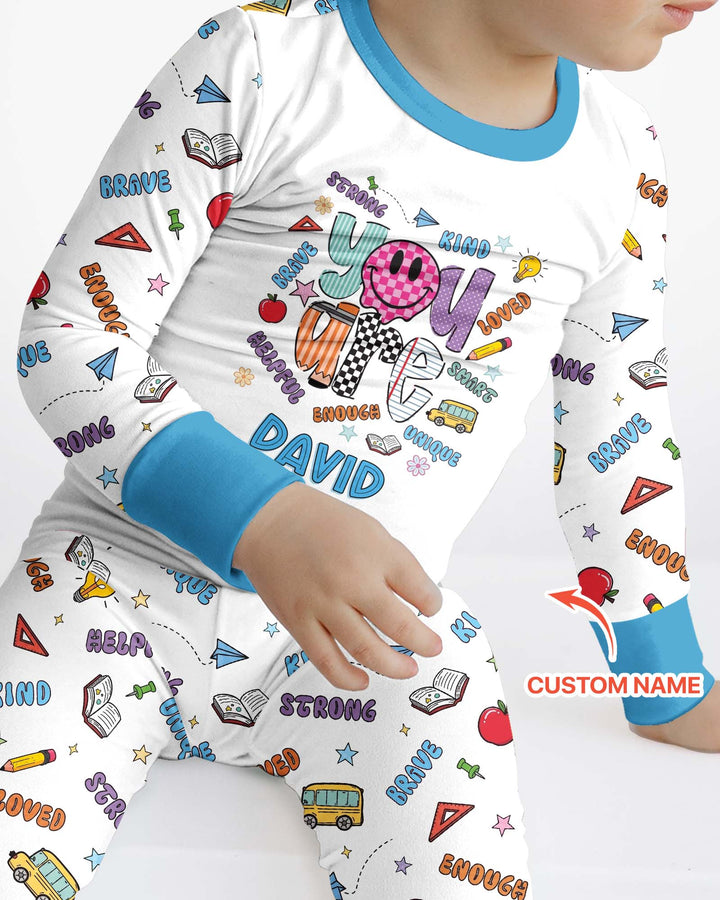 Custom Name You Are Everything Bamboo Two Piece Long Sleeve Pajama Set