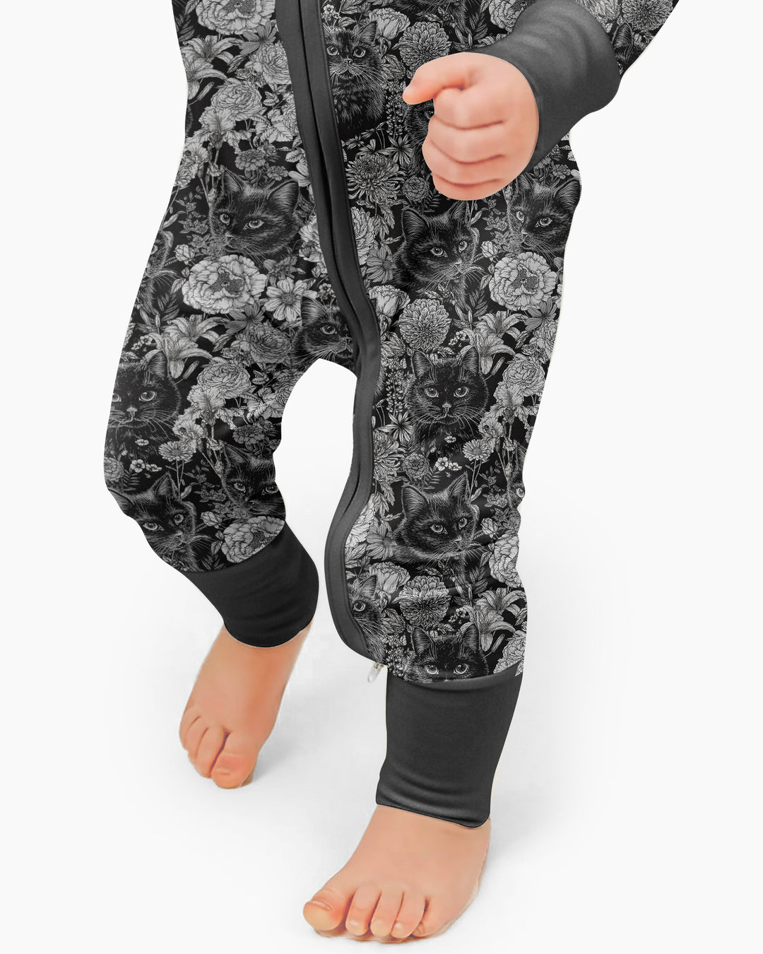 Midnight Cat Garden Bamboo Convertible Zippy